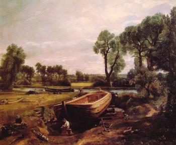 John Constable : Boat Building